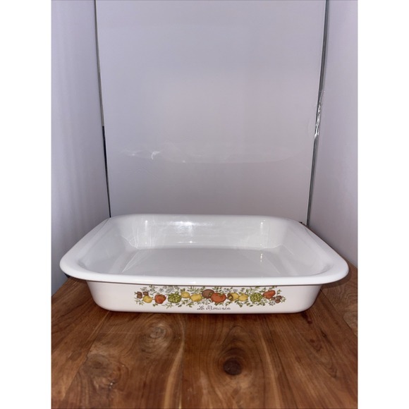 VTG Corning Ware Le Romarin Baking Pan Oven Range Roaster "12.25x10.25" Dish USA - Picture 3 of 7
